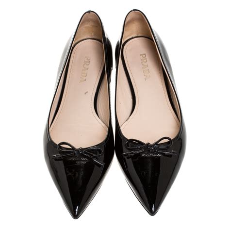 prada point toe leather ballerina flats|Ballerina Flats Prada .